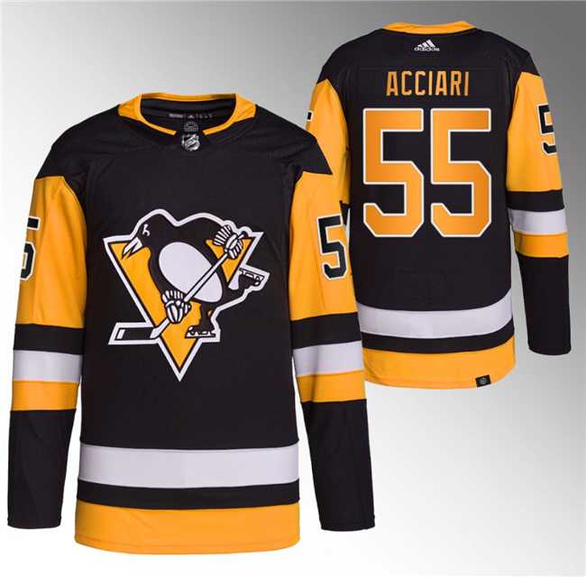 Men%27s Pittsburgh Penguins #55 Noel Acciari Black Stitched Jersey->winnipeg jets->NHL Jersey